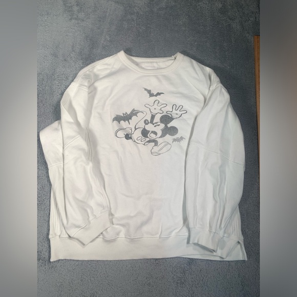 aerie Tops - Aerie White Graphic Mickey Mouse Crewneck sweatshirt medium